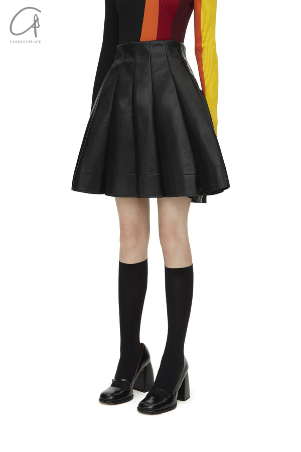 Shushutong pleated skirt aw21sk01 black